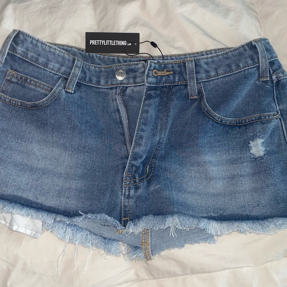 PrettyLittleThing Blue Mini Skirt